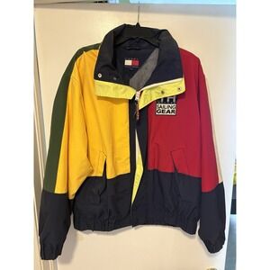 90s Tommy Hilfiger Sailing Gear Windbreaker Vintage Color Block Jacket M